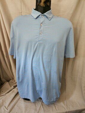 Men's Short Sleeve Stripe Vineyard Vines Polo Size Large Classic